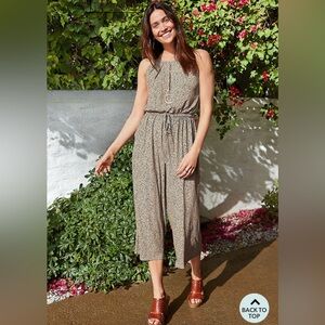 Maurices Tan and Black cheetah print jumpsuit romper